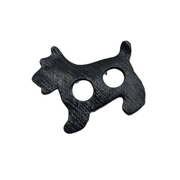 Strange Unusual Black Scottie Pin Brooch Large Size Dog Animal Figural Jewelry - Picture 1 of 5